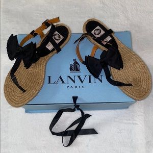 Lanvin Bow Espadrille Sandals